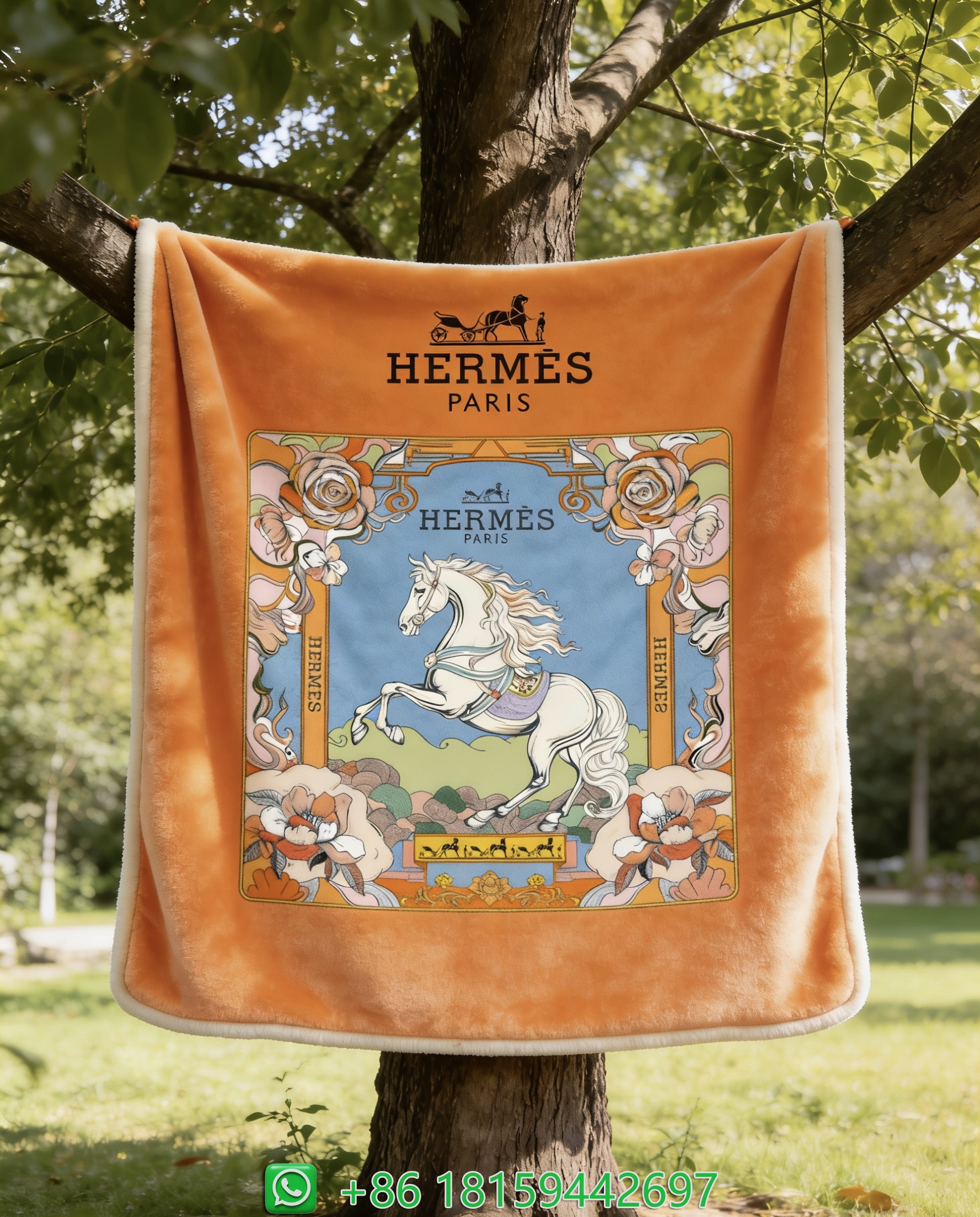 Hermes Throw Blankets